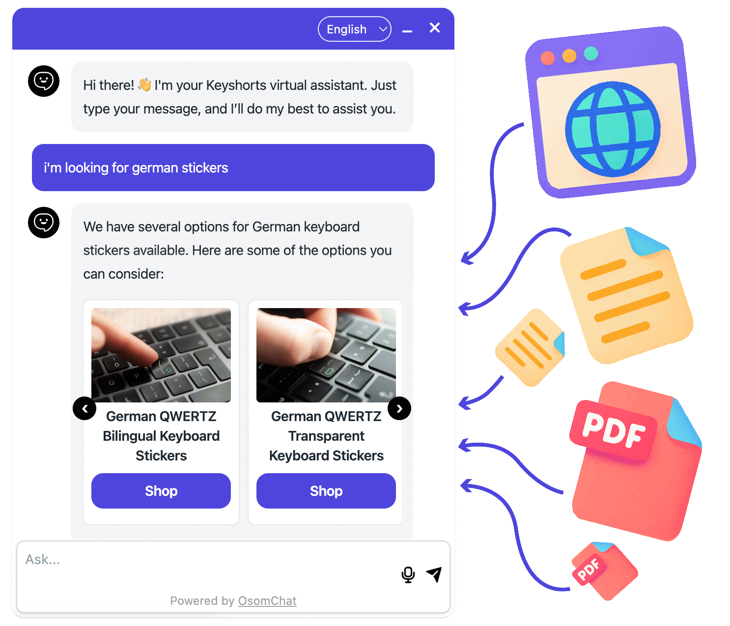 AI chat - smart customer service AI agent by OsomChat